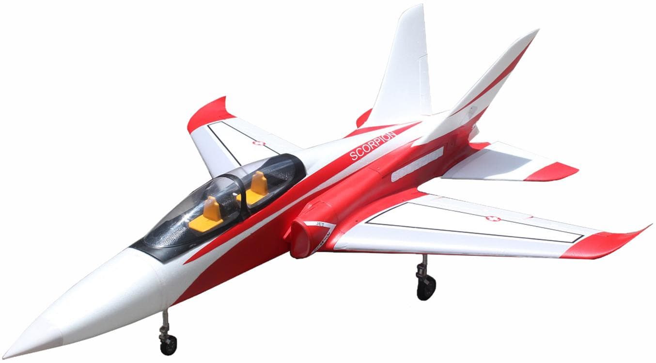 AMXFLIGHT Super Scrpion 6-8S 1260mm Rouge et Blanc PNP