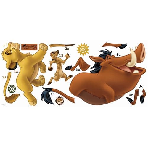 Stickers repositionnables Le roi lion Disney multiéléments