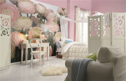 Papier Peint - Gentle Rosé 368x254cm - Papier,