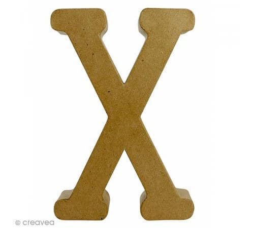 Lettre fantaisie X - 19,5 x 30 cm