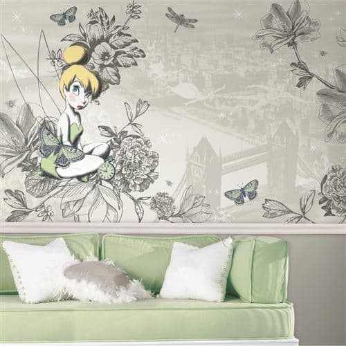 MY AGENCIES Papier peint panoramique encollé Clochette vintage - 320 cm x 182,88 cm