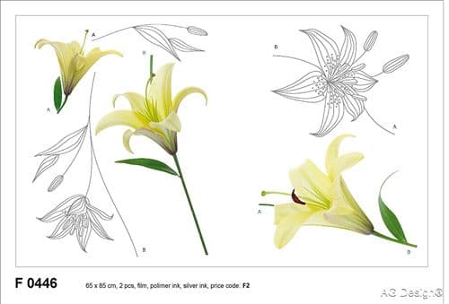 AG Design f 0446 Mural Stickers autkleber Fleur de lys
