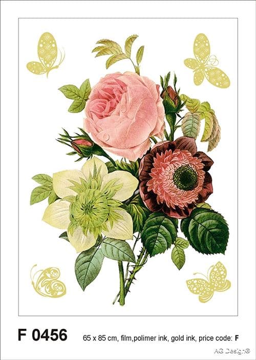 AG f 0456 autkleber Mural Design Autocollants en Forme de Fleurs