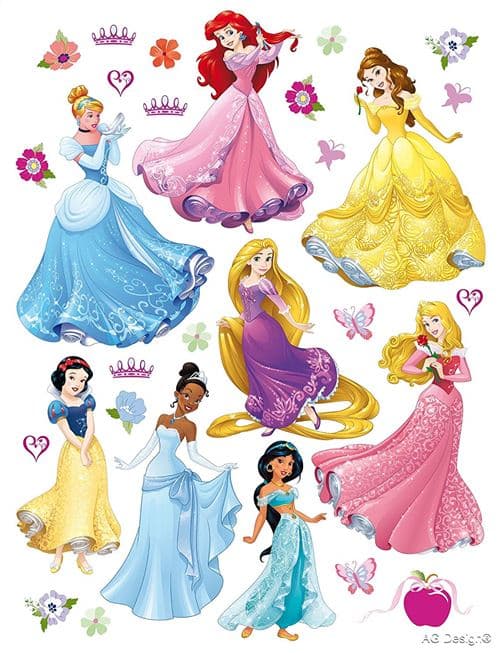 AG Design Sticker Mural DK 1722 Disney Princess