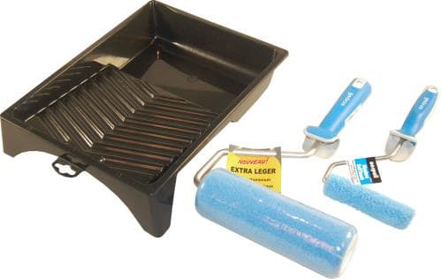 Kit Rouleau 180 mm + Rouleau 110 mm + Bac à peinture Nespoli Finition satinée